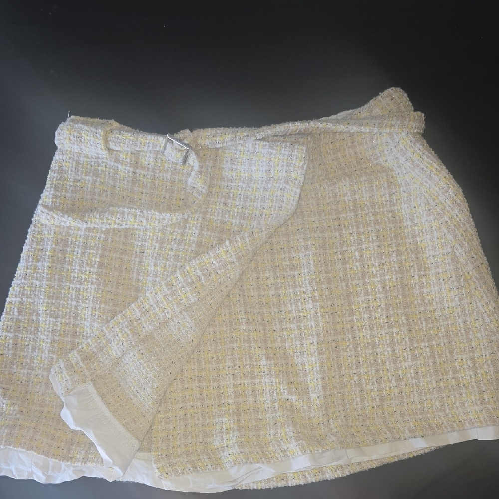 Zara Cream Tweed Mini Skirt - Picture 5 of 5
